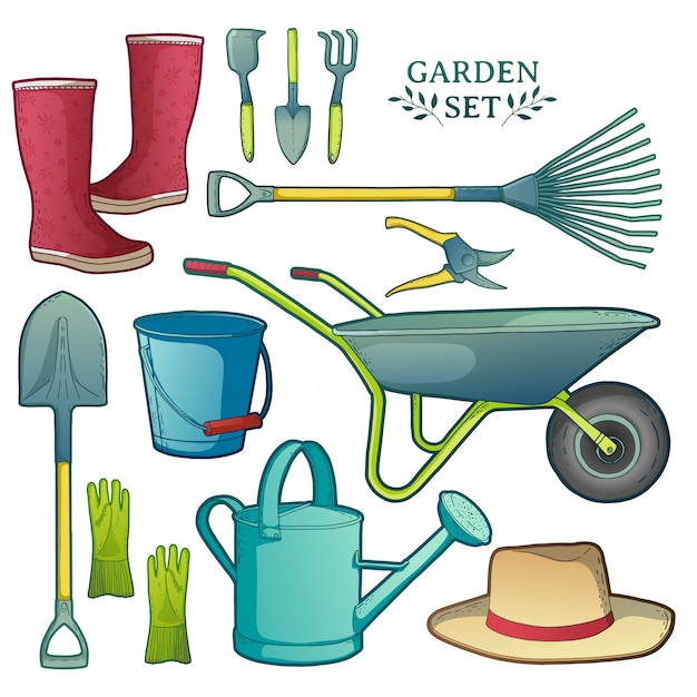 Conjunto de herramientas de jardin