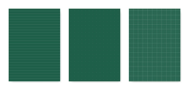 Conjunto de hoja de papel técnico gráfico en blanco para representación de datos