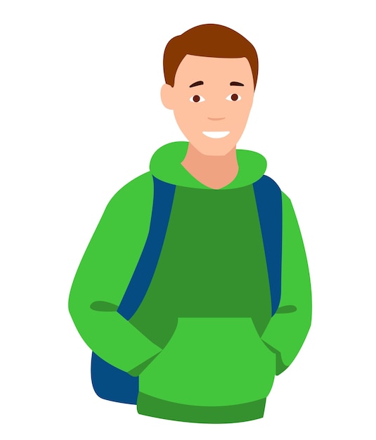Conjunto de hombres y mujeres jóvenes de diferentes colores grupo de personajes de dibujos animados de siluetas de personas de negocios de pie estudiantes diseñan concepto de icono plano aislado sobre fondo blanco