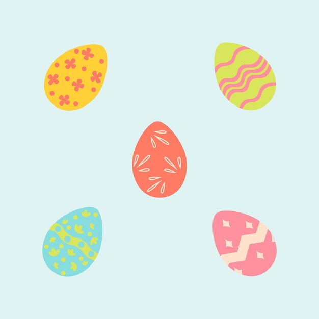 conjunto de huevos de Pascua