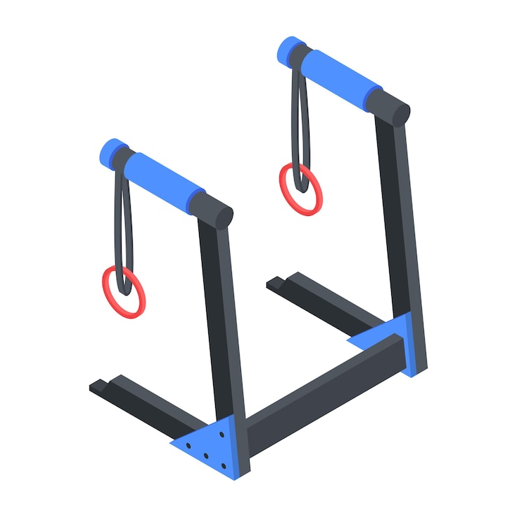 Vector conjunto de iconas isométricas de gimnasio de moda