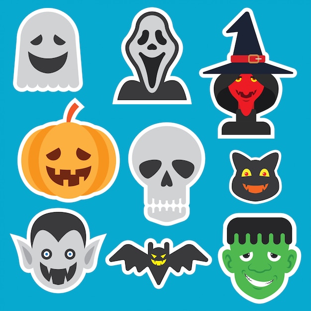 Vector conjunto de icono de halloween