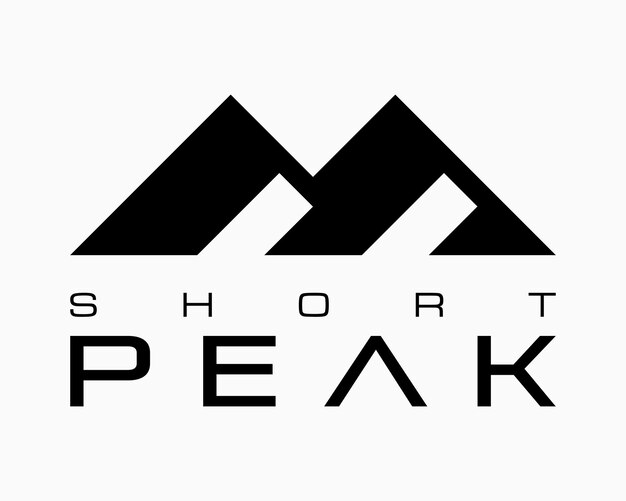 Conjunto Icono Letra M Monograma Estilo Montaña Lujo Deporte Etiqueta Marca Simplicidad Símbolo Diseño Vector