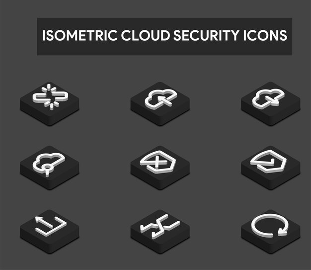 conjunto de iconos 3D isométricos
