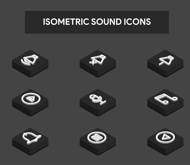 conjunto de iconos 3D isométricos