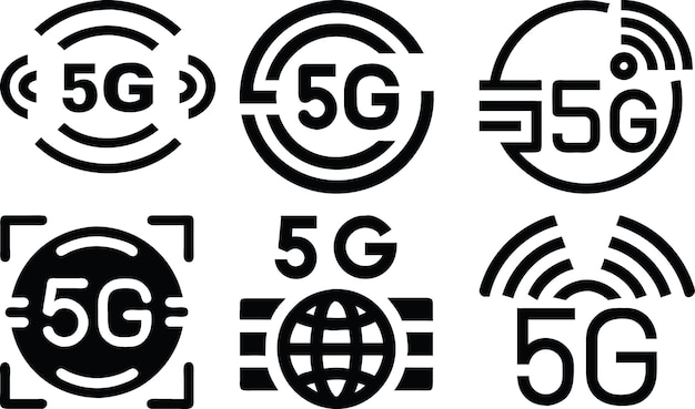 Conjunto de íconos 5G