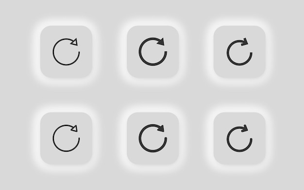 Conjunto de iconos de actualización Diseño vectorial de flecha circular