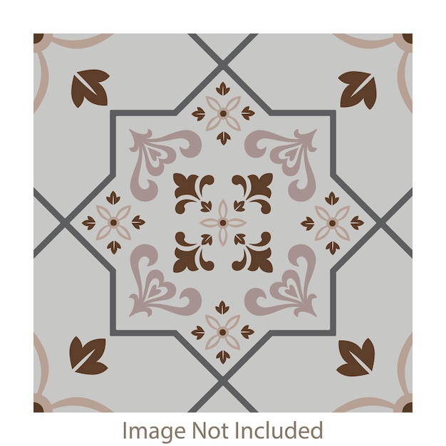 Conjunto de iconos de adornos de baldosas de cerámica de colores y realistas para la creación de diferentes patrones