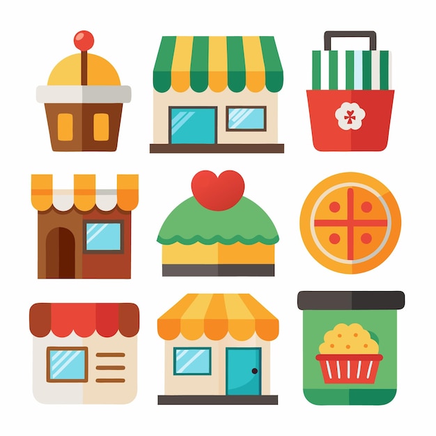 conjunto de iconos de almacenamiento