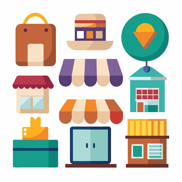 conjunto de iconos de almacenamiento
