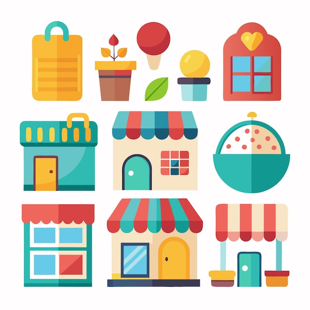 conjunto de iconos de almacenamiento