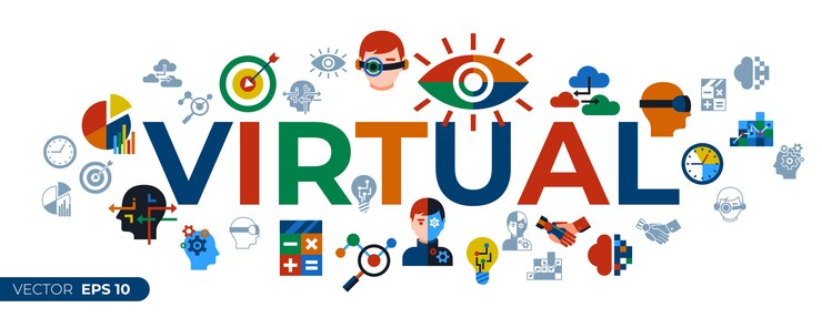 Vector conjunto de iconos de analítica aumentada e innovación tecnológica.