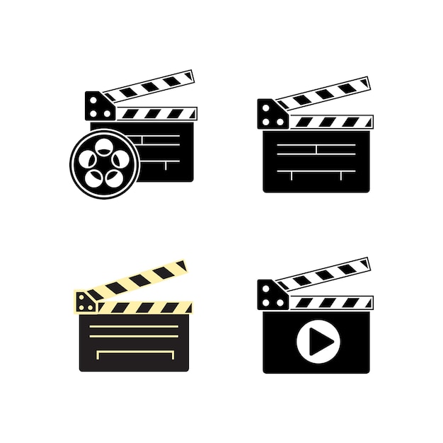 conjunto de iconos de aplauso de película