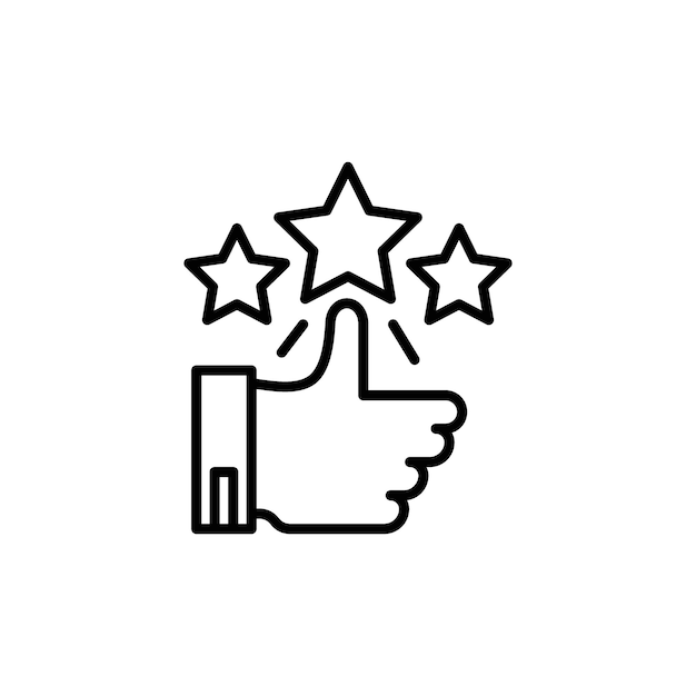 Conjunto de íconos de aprecio Experiencia sobresaliente del cliente Símbolo vectorial de calidad Estrellas magníficas Signo de satisfacción de excelencia
