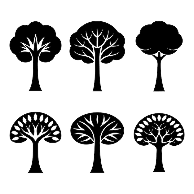 Conjunto de iconos de árbol