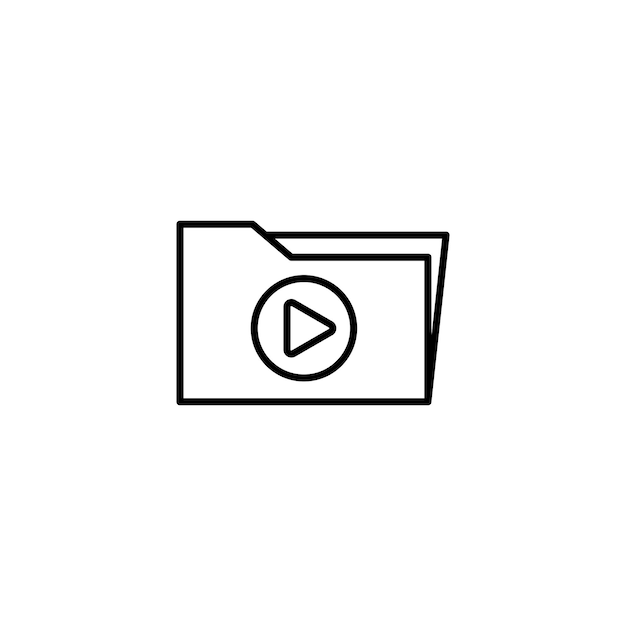 Conjunto de iconos de archivos multimedia Vídeo Archivo de música Símbolo vectorial en un estilo negro lleno y delineado Signo de recopilación de datos digitales