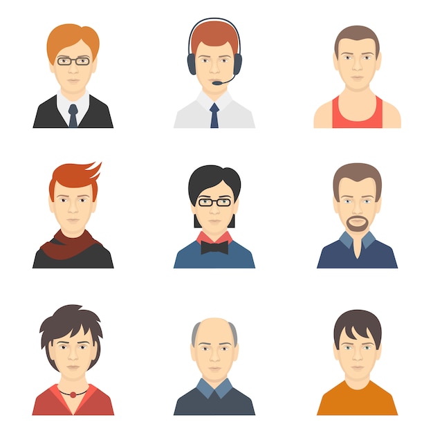 Conjunto de iconos de avatar
