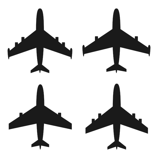 Vector conjunto de iconos de aviones