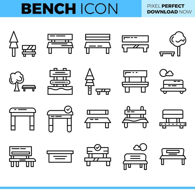 Conjunto de iconos de banco vectorial