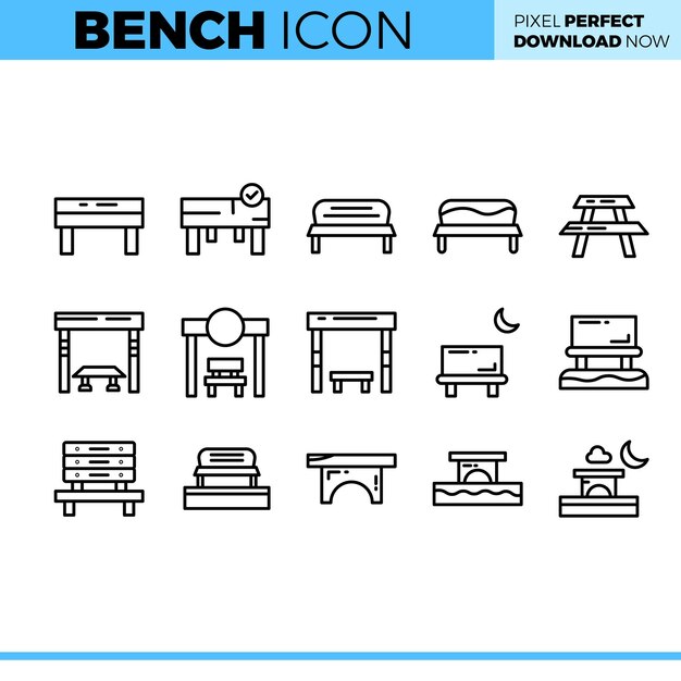 Conjunto de iconos de banco vectorial