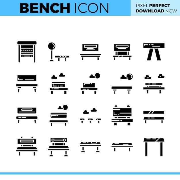 Conjunto de iconos de banco vectorial