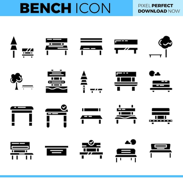 Conjunto de iconos de banco vectorial