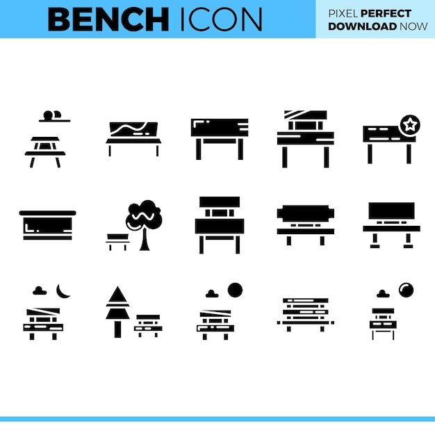 Conjunto de iconos de banco vectorial
