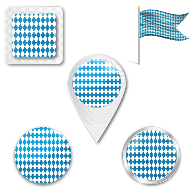 Conjunto de iconos de bandera oktoberfest