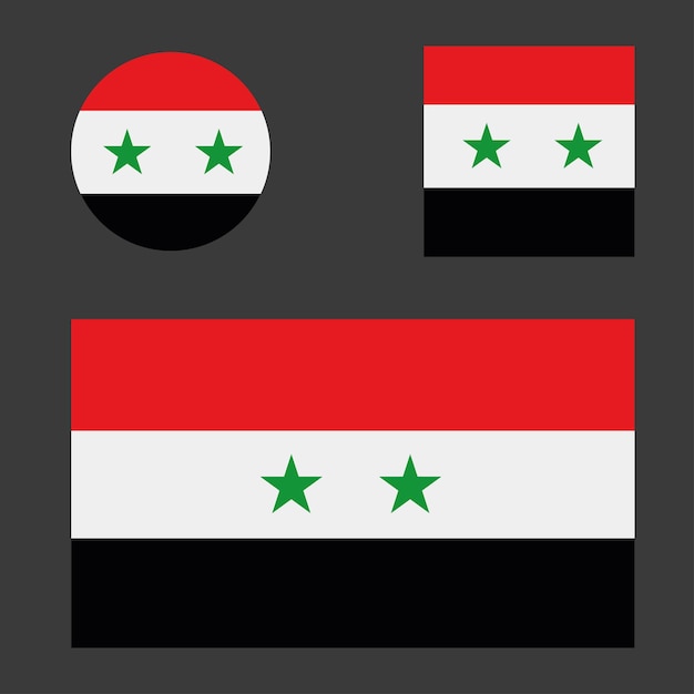 Vector conjunto de iconos de bandera de siria