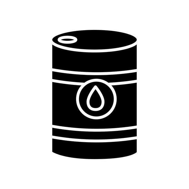 Conjunto de iconos de barriles de combustible Símbolo vectorial del tanque del tambor de petróleo en un estilo de gasolina y gas lleno y delineado en negro