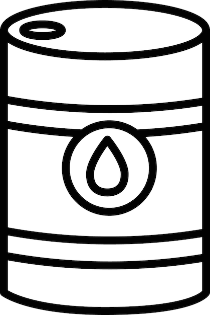 Conjunto de iconos de barriles de combustible Símbolo vectorial del tanque del tambor de petróleo Símbolo del contenedor de gasolina y gas