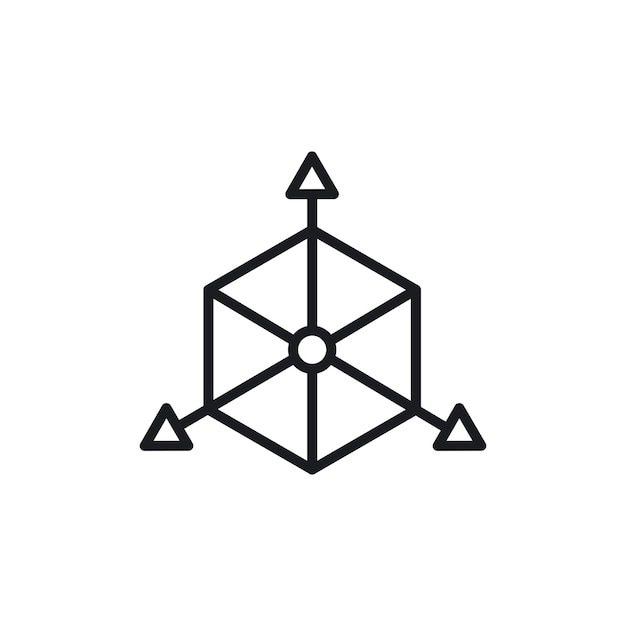 Conjunto de iconos de BIM modelo 3D símbolo vectorial construcción dimensión signo de cubo cuadrado