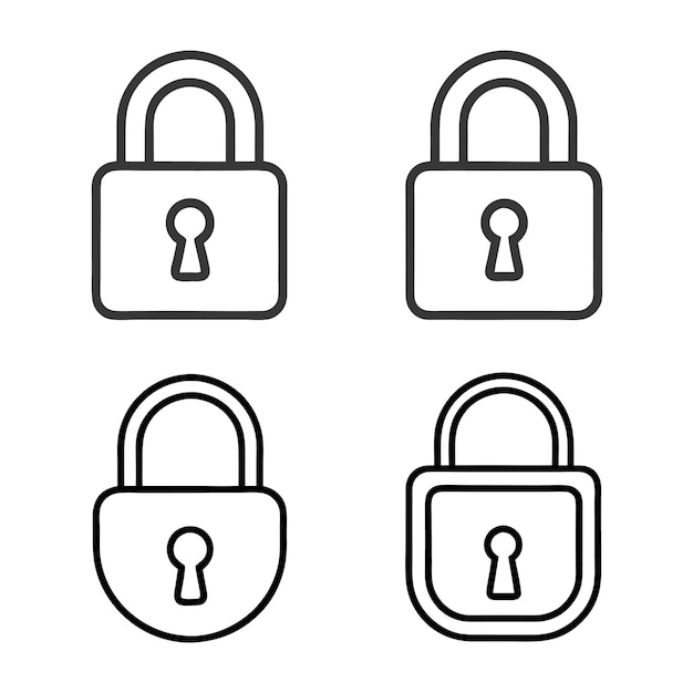 Conjunto de iconos de bloqueo