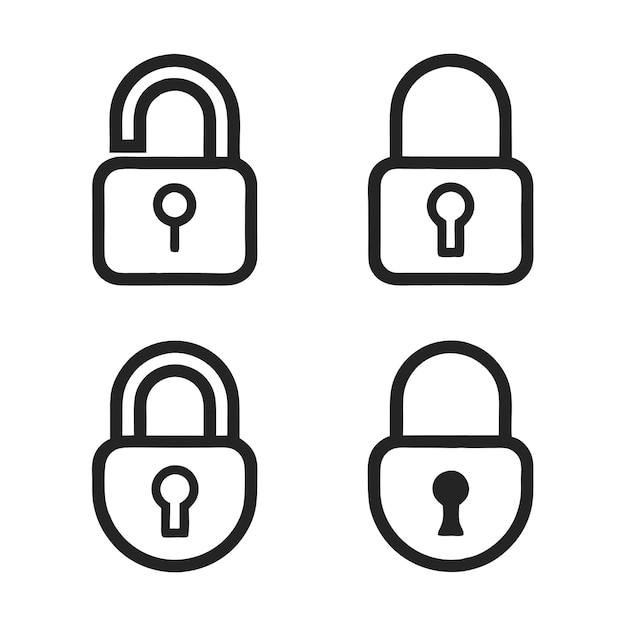 Conjunto de iconos de bloqueo