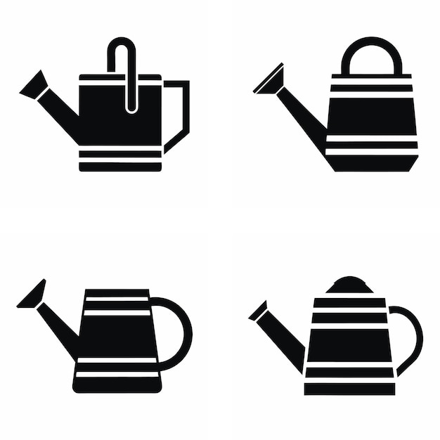 Conjunto de iconos de botellas de riego