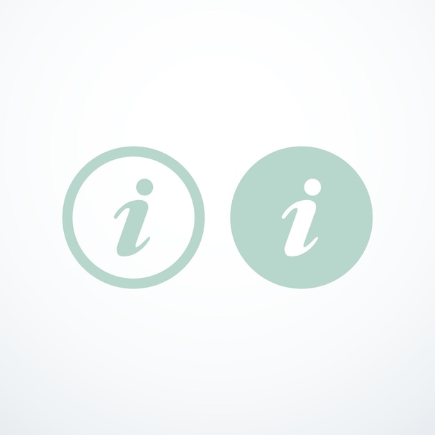 Conjunto de iconos de botones de información Ilustración vectorial