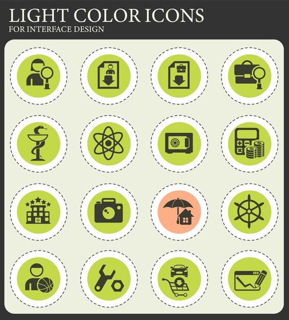 conjunto de iconos de búsqueda de empleo