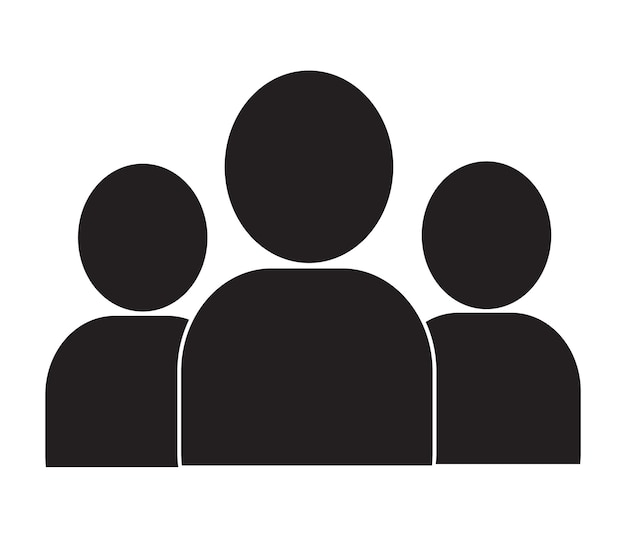 Conjunto de iconos de cabeza de hombre simple Grupo de símbolos de hombre