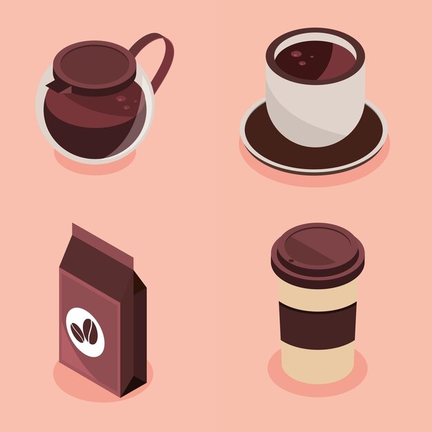 Conjunto de iconos de café