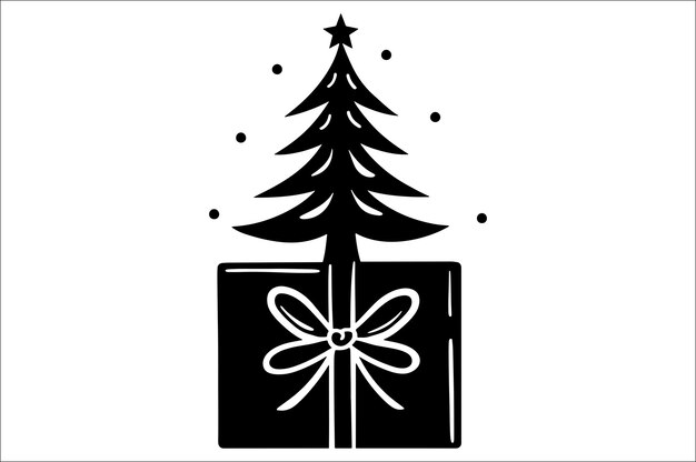 Conjunto de iconos de cajas de regalos Silueta de caja de regalos Ilustración vectorial Cajas de regalos para Navidad