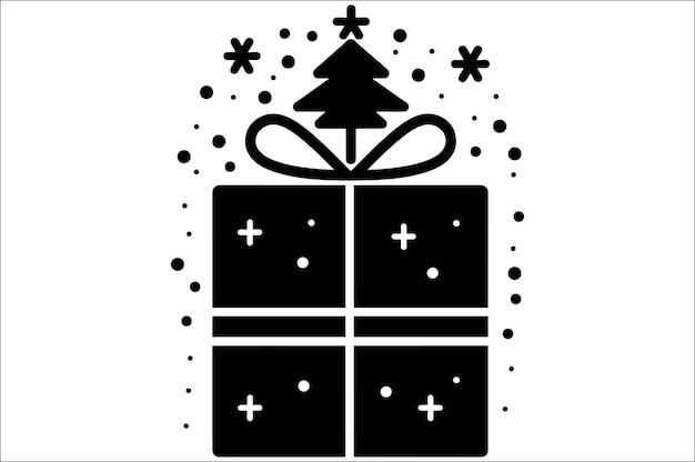 Conjunto de iconos de cajas de regalos Silueta de caja de regalos Ilustración vectorial Cajas de regalos para Navidad