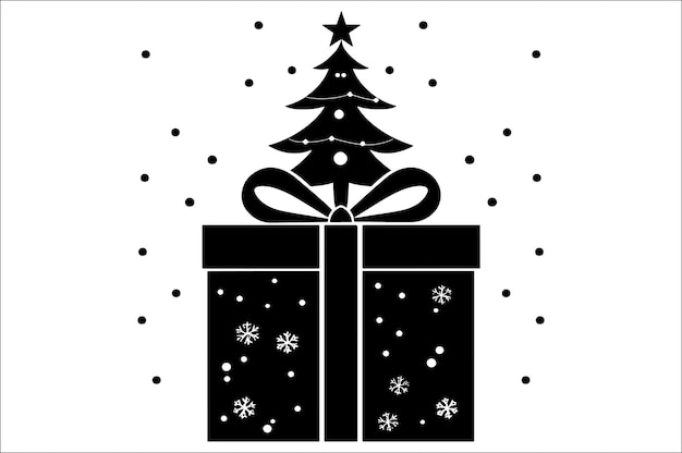 Conjunto de iconos de cajas de regalos Silueta de caja de regalos Ilustración vectorial Cajas de regalos para Navidad