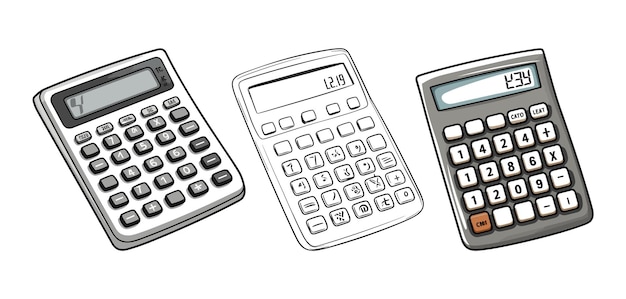 Conjunto de iconos de calculadora vector