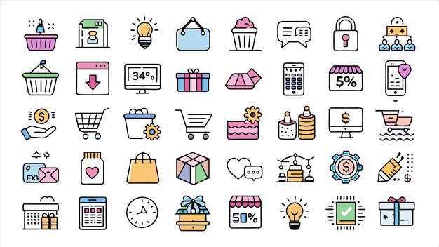 un conjunto de iconos para el calendario la fecha es 16