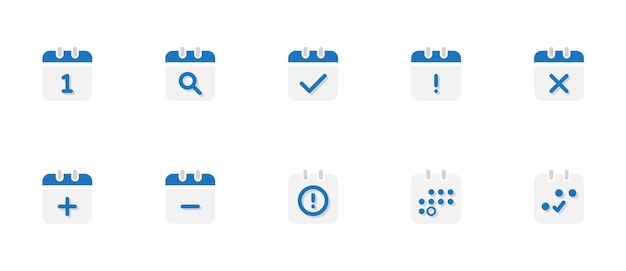 Conjunto de iconos de calendario