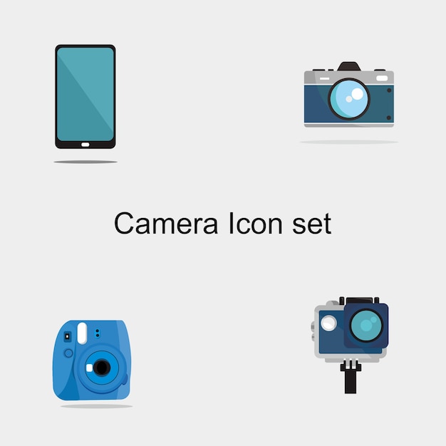 Vector conjunto de iconos de cámara