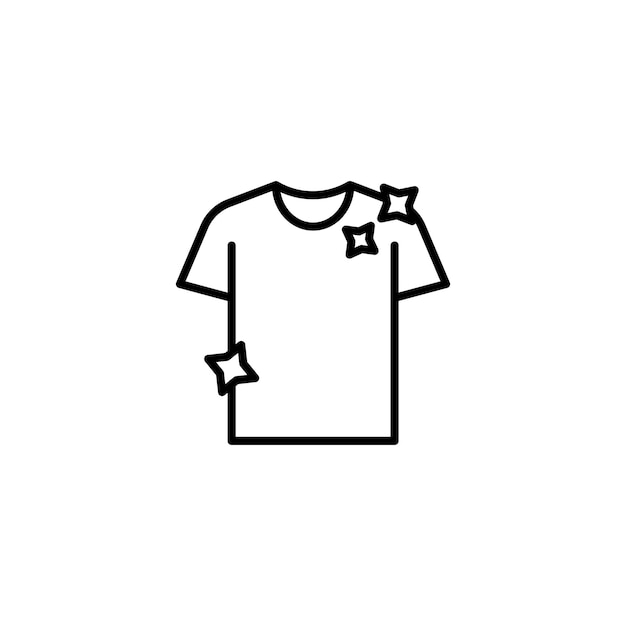 Conjunto de iconos de camiseta limpia Símbolo vectorial de camisa y ropa libre de manchas en un estilo de relleno y delineado en negro Símbolo de camisa de estilo fresco