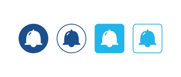 Conjunto de íconos de campana de notificación