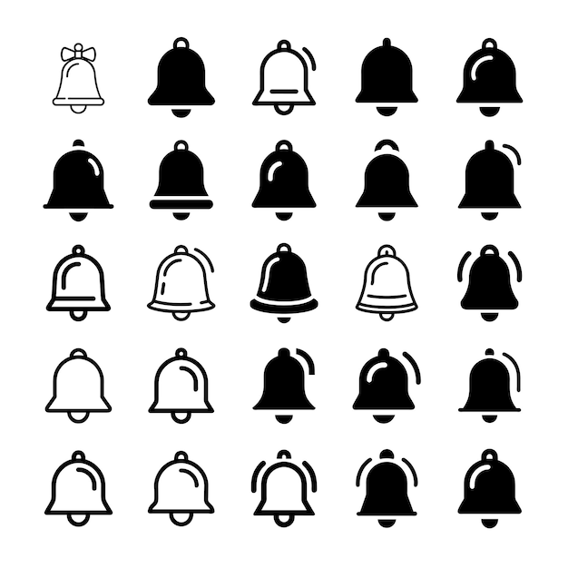 Conjunto de iconos de campana