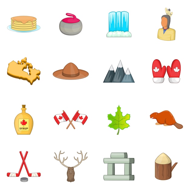 Conjunto de iconos de Canadá